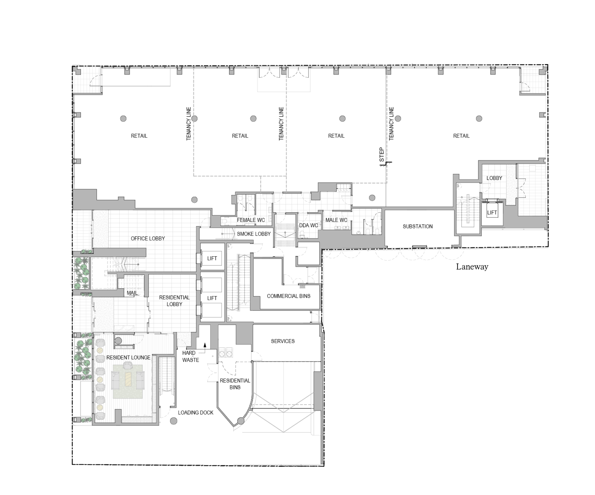Floorplate for Ground Level